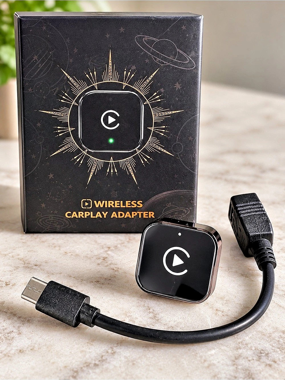 Yizro 2026 Upgraded Wireless CarPlay Adapter Wireless CarPlay Adapter Black Like